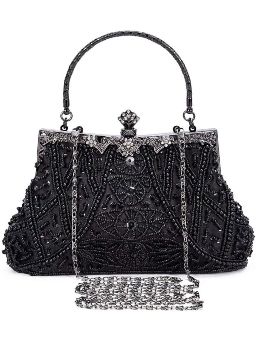 1920s Vintage Beaded Evening Clutch Purse for Weddings, Prom & Cocktail Parties